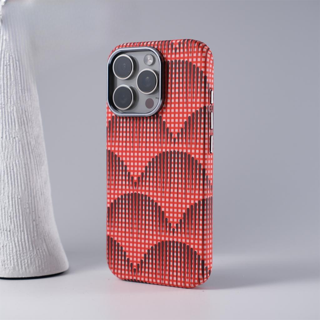 Anwendbar auf IPhone16promax Geprüfte Kunststoff Leder Magnetische Handyhülle Apple 15 Metallrahmen Ultradünne Schutzhülle