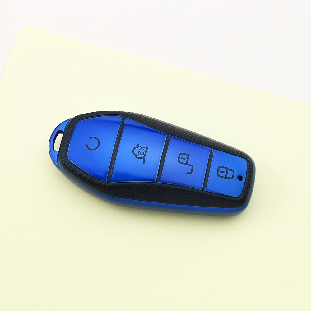 TPU Leather Auto Shell Fob For BYD Qin Song PRO Han EV Max Tang DM 2018 Qin PLUS Atto 3 Han EV Dolphin Car Remote Key Case Cover