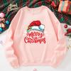 Hoodies & Sweatshirts Women Thick Velvet Round Neck Hoodie Winter Warm Pullover Casual Sweatshirt Christmas