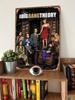 The Big Bang Theory Serie TV Poster Metallici Decorazione per Decorazione Stanza Segnali Metallici Personalizzati Targhe di Latta per Decorazione Artistica da Parete Casa