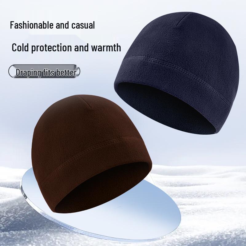Men's and Women's Windproof Fleece Cycling Hat Set for Autumn and Winter