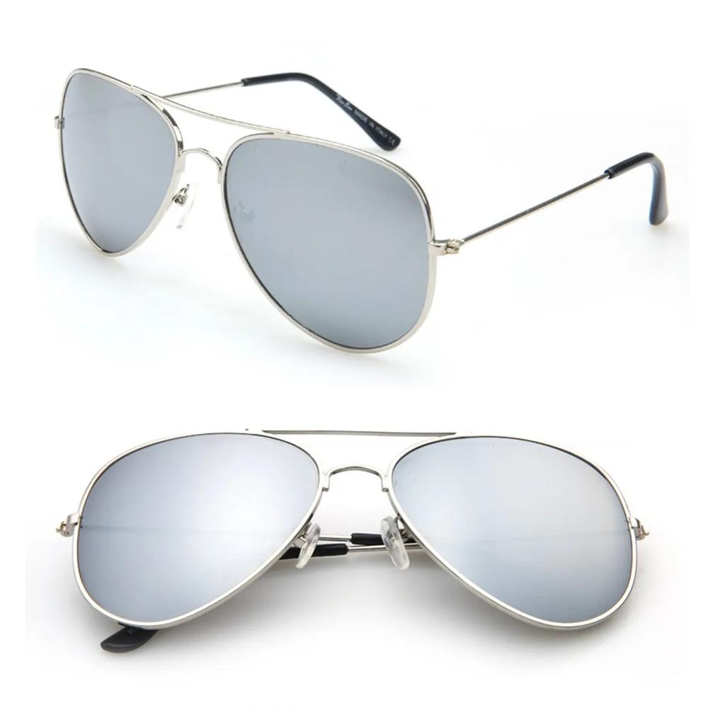 FOENIXSONG Pilot Sunglasses Women Men Gradient Mirrored Blue Silver Gray Classic Eyewear Sun Glasses Fashion