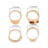 4Pcs Personality Versatile Bohemian Ring Set For Women Girls Sweet Cool Luxury Geometric Finger Ring Jewelry Accessories Gifts