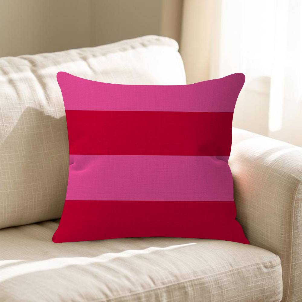 INS Red And Pink Stripes Cushion Cover Car Throw Pillow Case For Sofa Car Christmas Gift 40x40cm 45x45cm 30x30 cm