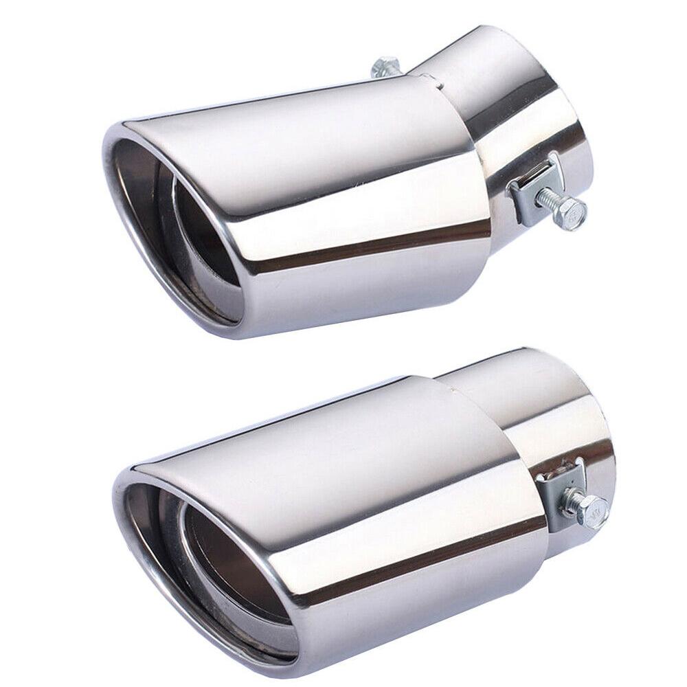 DSYCAR 1Pcs Universal Stainless Steel Car Exhaust Tail Muffler Tip Pipe for Car-styling Decoration DIY Accessories