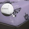 3pcs Purple Dreamy Butterfly Romantic Print Coreless Bed Sheet Set Multiple Sizes Bed Cover Bedroom Bedding Decoration