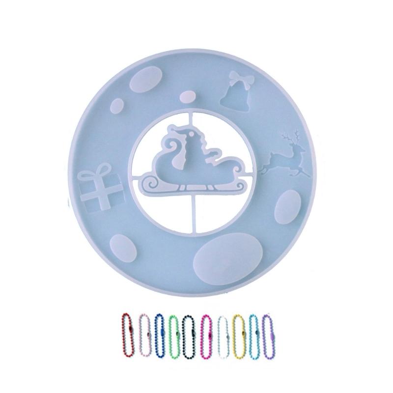 

Christmas Silicone Resin Moulds with Hole Resin Casting Molds DIY Craft Molds for DIY Hand-Making Christmas Tree Pendant 1