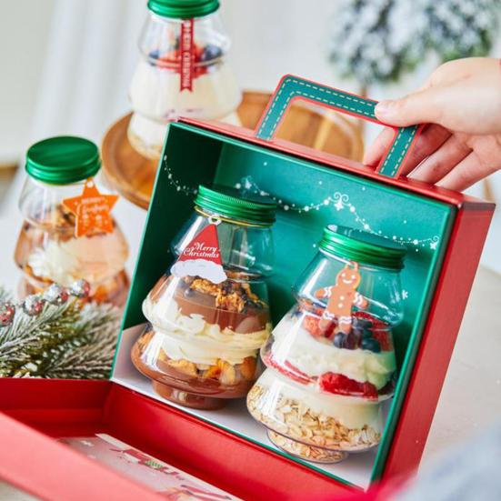 5 Buc Borcan Bomboane Brad de Crăciun cu Capac Plastic Transparent în Formă de Brad Cutii pentru Delicii cu Ciocolată Container Gol pentru Băuturi pentru Mărturii la Petrecerea de Crăciun