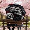 1PC Skulls Roses Umbrella-8-Rib Reinforced Portable Folding Travel Suitable for All Seasons Outdoor Daily Use Is an Ideal Choice  -K0384