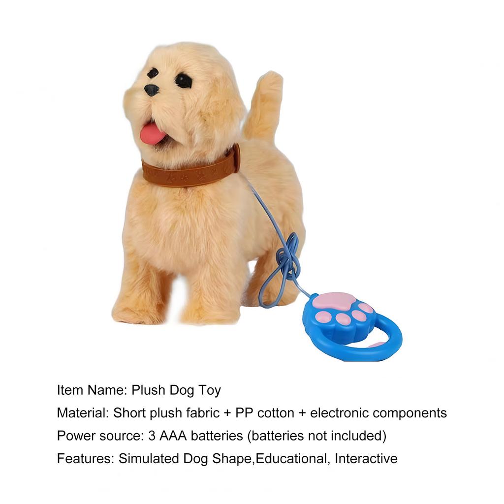Cute Plush Pet Dog Wags Its Tail Simulation Plushie Interactive Toy Barks Stuffed Animal Toys For Kids Toddlers Educational