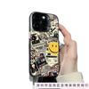 Graffiti Smiley Face Applies To Apple 16plus Mobile Phone Case iPhone16/15 Colored Silver 13promax Hard 12 Anti-drop 8