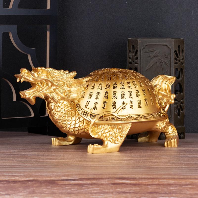 Feng Shui Hundred-Year-Old Turtle Ornament Symbolizing Health and Longevity for The Elderly Attracting Prosperity Home Decor