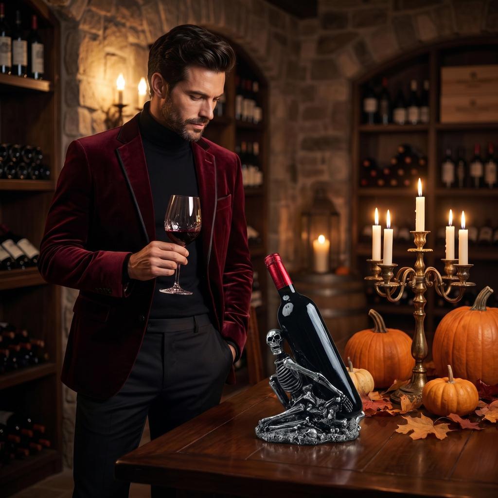 Halloween Wine Rack - Decorative Bottle Holder for Party Decor