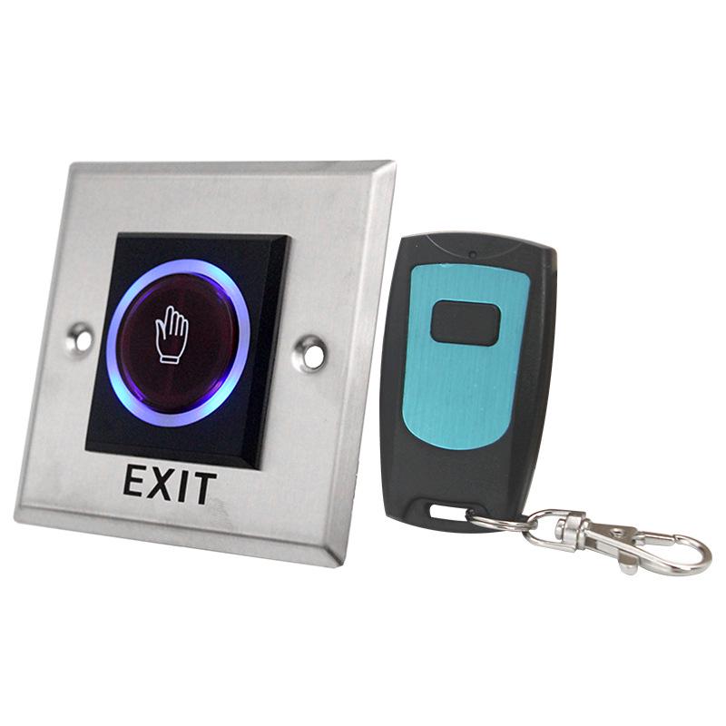 Brushed Stainless Steel Infrared Sensor Exit Switch - Concealed Mount, Contactless Button