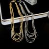 Exquisite Long Tassel Choker Copper Link Luxury Jewelry Multi-Layer Tassel Necklace Daily Wear