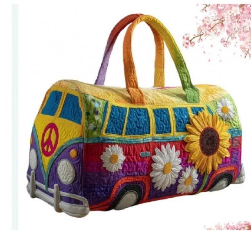 3D VW Bus Retro Travel & Gym Bag: Trendy Short-Distance Fashion