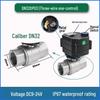 Stainless Steel Mini Electric Two-Way Ball Valve with Sight Glass, Manual-Automatic Integration, Waterproof, Threaded, DC Compatible