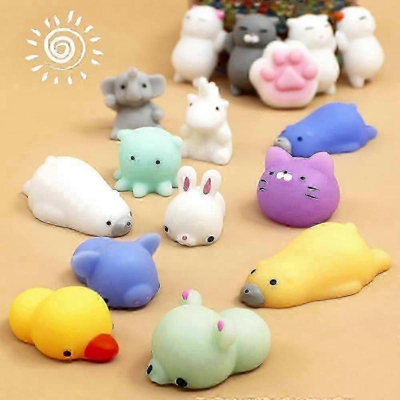 30-Pack Mini Mochi Squishy Toys | Kawaii Animal Stress Relief Party Favors for Kids_c*