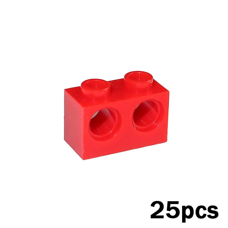 

Brick 1x2 with 2 Holes MOC Technical Assemble Particles 32000 DIY Building Blocks Educational Toy for Kids красный