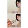 Sweet Fresh Floral Beaded Stud Earrings For Women Daily Vacation Wear