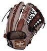 Rawlings HYPER TECH COLOR SYNC Soft Baseball Glove for GR6HTCY719 Outfielders, Gray/Brown, 12.75 Inches, Left-Handed Throw,