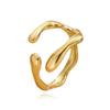 Stainless Steel Ring New Design Opening Irregular Shaped Rings for Women 2026 New Trendy Ladies Jewelry Accessories