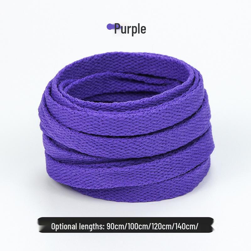 Colorful Polyester Flat Shoelaces for High-Top Canvas Sports Shoes