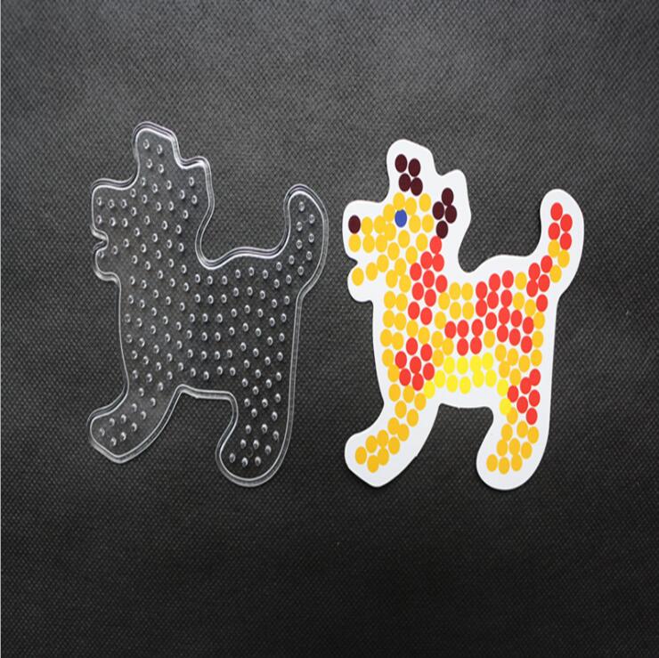 Non-Toxic Yant Jouet 5Mm Mini Pegboard Animal Dog Duck Transparent Template Board Diy Figure Material Board Hama Perler Beads For Children