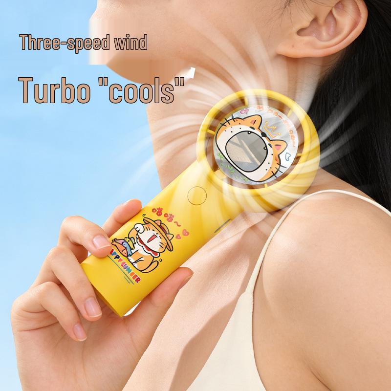 Hip Hop Mini Handheld Fan: USB Rechargeable, Portable, Stylish Outdoor Cooling Accessory