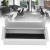 Silver Wire Hole Cover 160mm x 80mm Rectangle Cable Grommet Durable Cable Grommet  Computer Desk