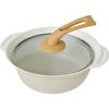 Park Lane Fab IH-Compatible Tabletop Pot, 27cm, Ivory, Kitchen Utensils, Cookware, Induction and Gas Compatible, Lightweight, Durable, Simple, and Sty