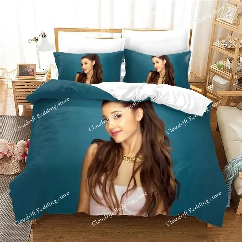 Fashion Sexy Girl Ariana Grande Bedding Set Boys Girls Twin Queen Size Duvet Cover Pillowcase Bed Kids Adult Home Textileextile0