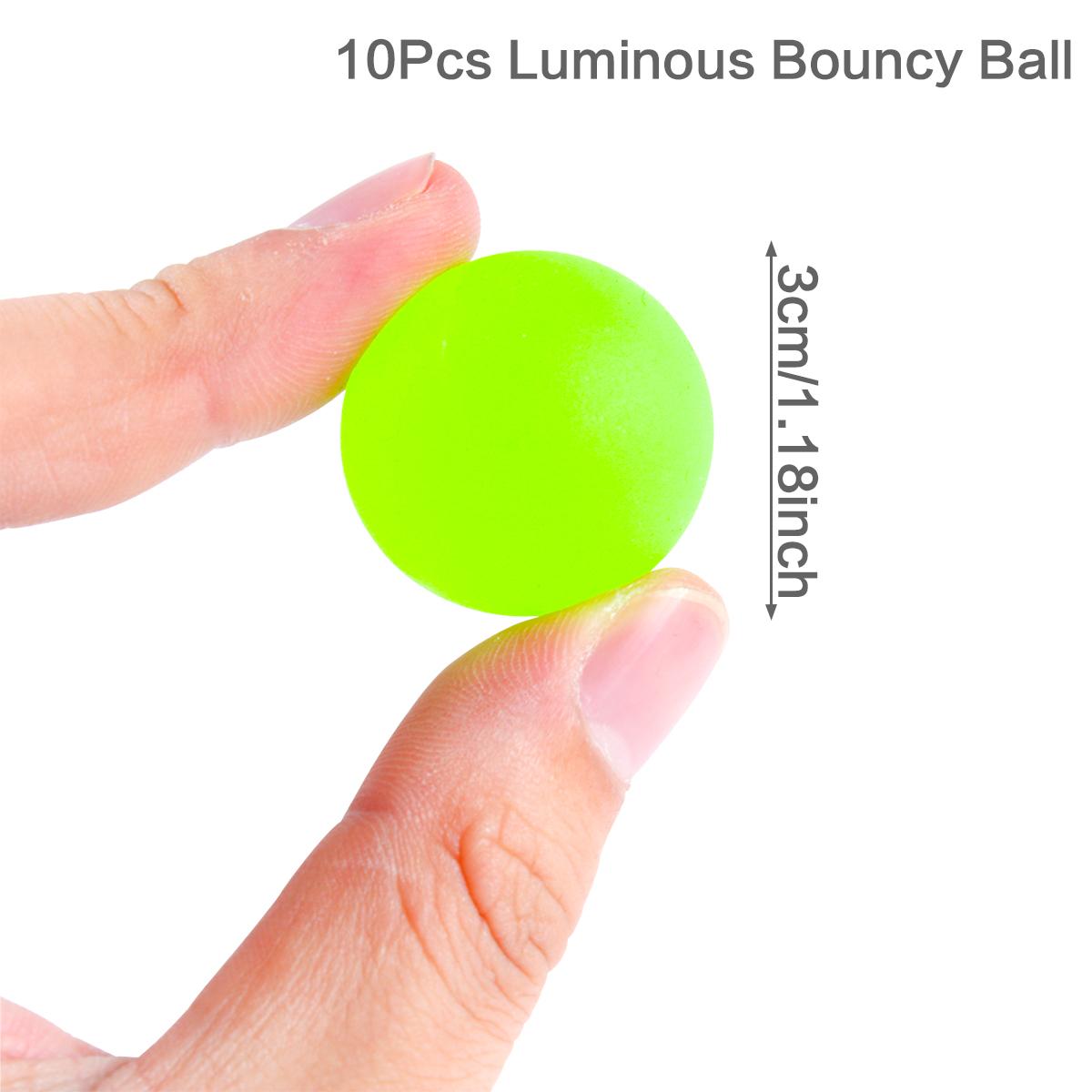 

10 шт. 3 см флуоресцентный светящийся липкий мяч в темноте, высоко отскакивающий светящийся мяч для снятия стресса, детский подарок, игрушка для снятия тревожности, декор для домашней вечеринки