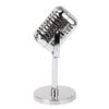 Retro Microphone Props Simulation Classic Fake Vintage Microphone Prop Model for Bar Decoration Electroplated Silver