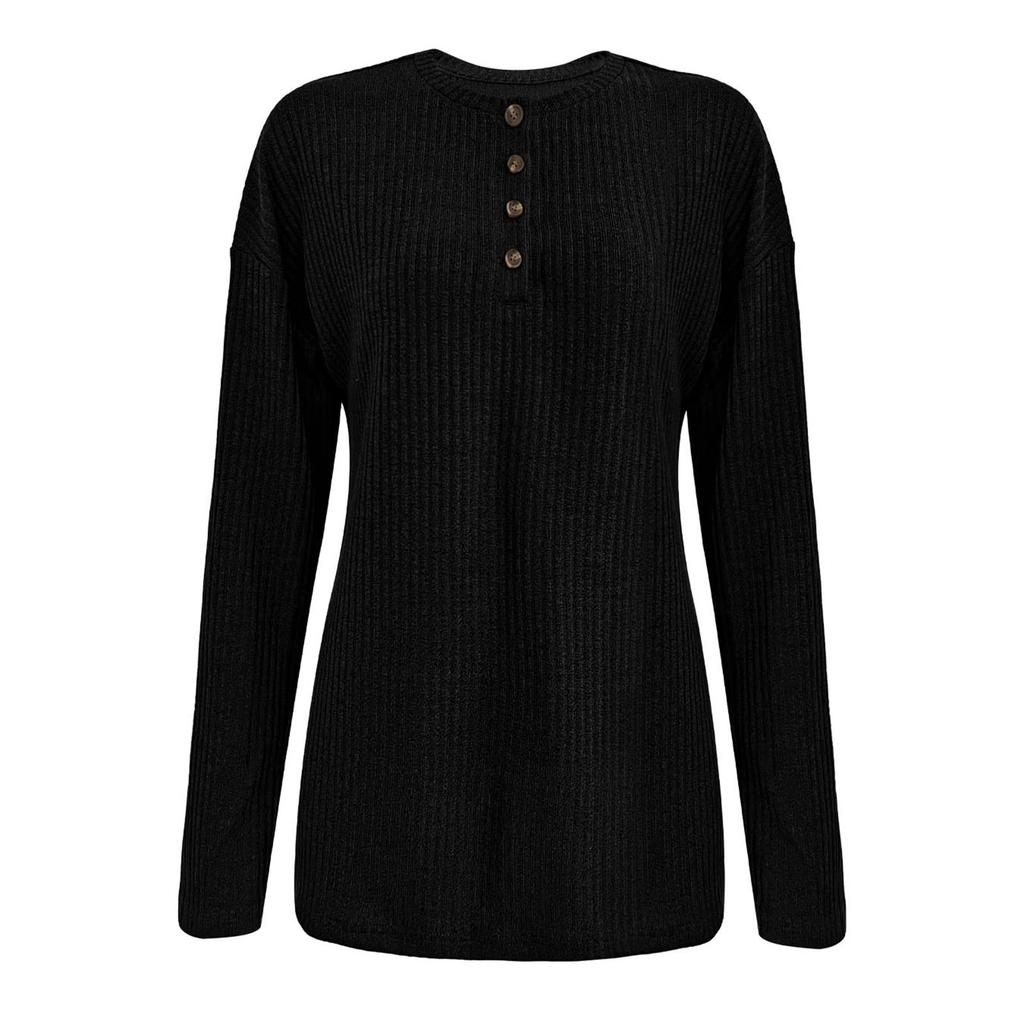 Damen Übergröße Lässiges Sweatshirt Locker Gestricktes Oberteil