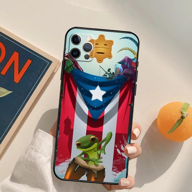 Apple IPhone15ProMax Mobile Phone Case Puerto Rico Flag Mobile Phone Case Is Painted and Anti-drop Huawei Three.