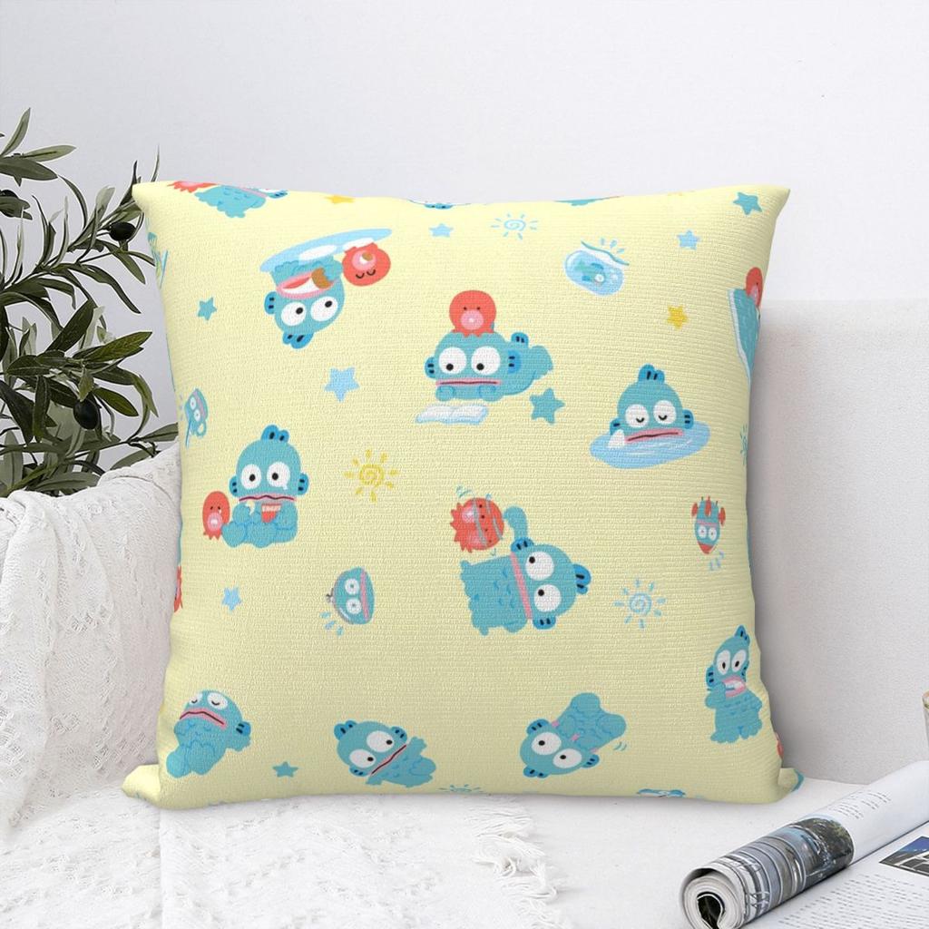 Hangyodon Cute Cartoon Pillowcase Soft Polyester Cushion Cover Gift Pillow Case Cover Home Square 45X45cm