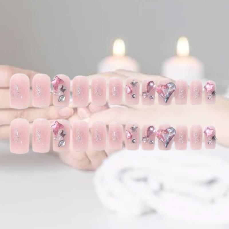 Fashion Nail Handworn Delicate Rhinestones Classic Detachable Nail Patch Style