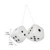 Car Dice Rearview Mirror Plush Car Rear View Mirror Decoration Plush Dice Rearview Mirror