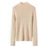 Lekasha Women's Striped Seamless Cashmere Knitwear - High Neck Autumn/Winter Top