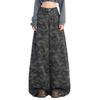 Retro Camouflage Tooling Jeans Autumn and Winter Straight Loose Drape Floor Trousers