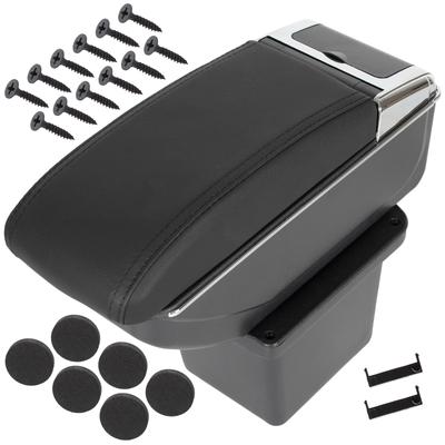 Hyundai I30 I 07-12 Armrest with Storage Compartment, Black Eco Leather + Mounting Kit