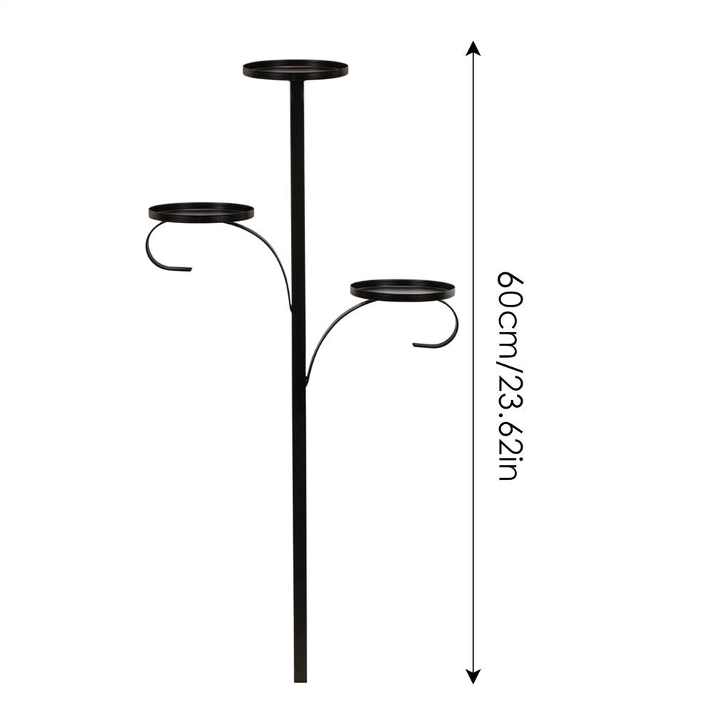 Metal Black Triple Tree Topper Candelabra Tree Topper Candelabra Xmas Tree Topper Decorations for Christmas Holiday Decor