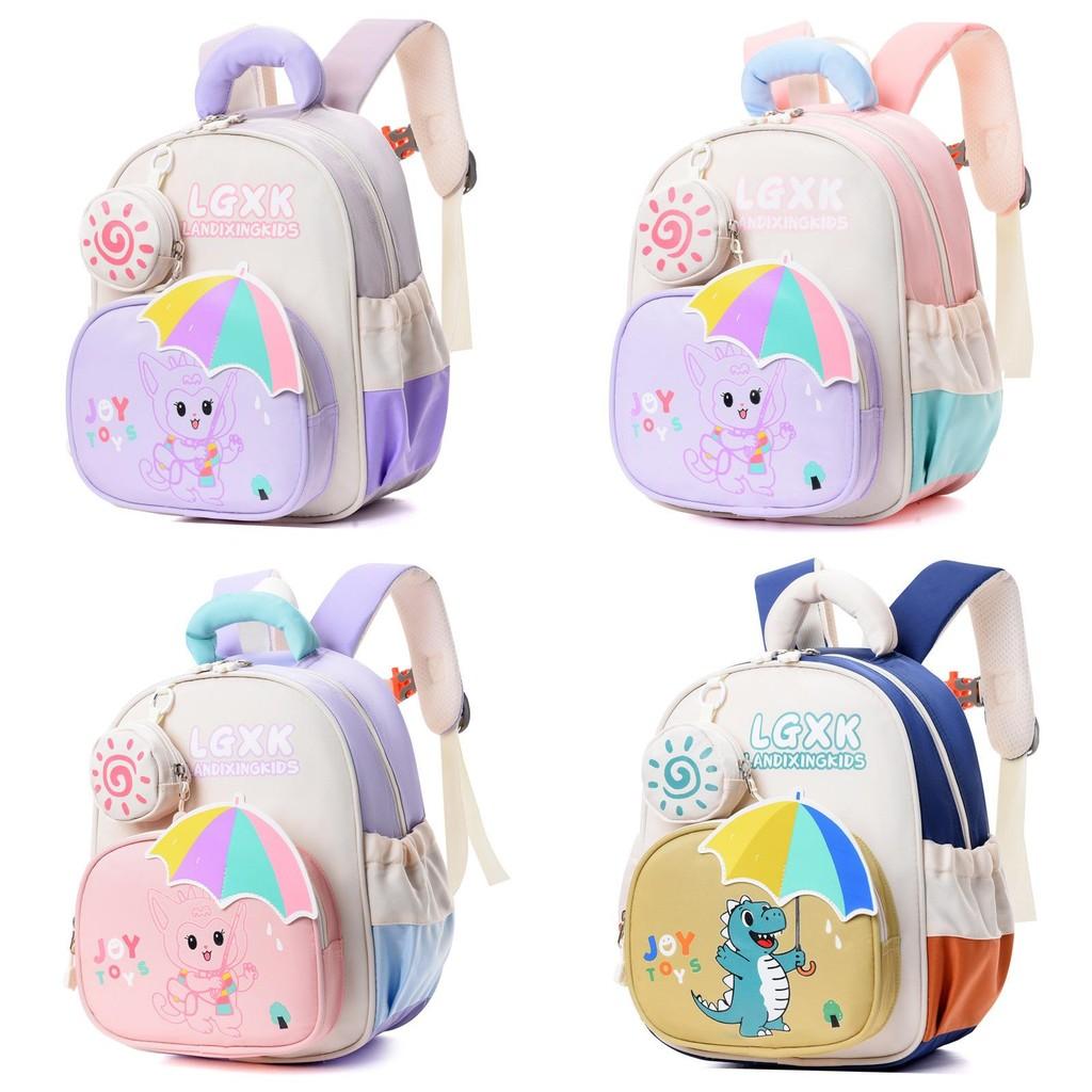 Design New Lovely Kids Backpack Oxford Fabric Cute Gender Neutral School Bag