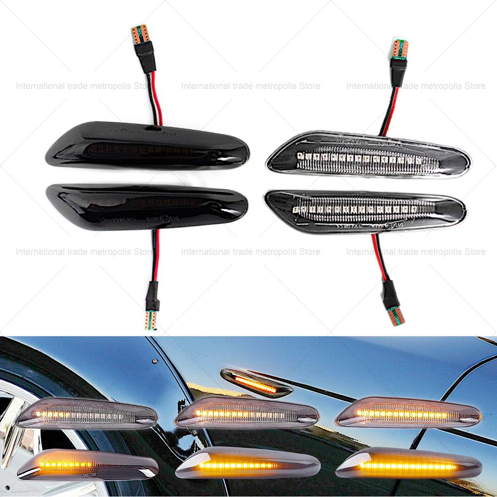 2pcs for BMW Led Dynamic Side Marker Turn Signal Light Sequential Blinker Light for E90 E91 E92 E93 E60 E87 E82 E46 Error Free