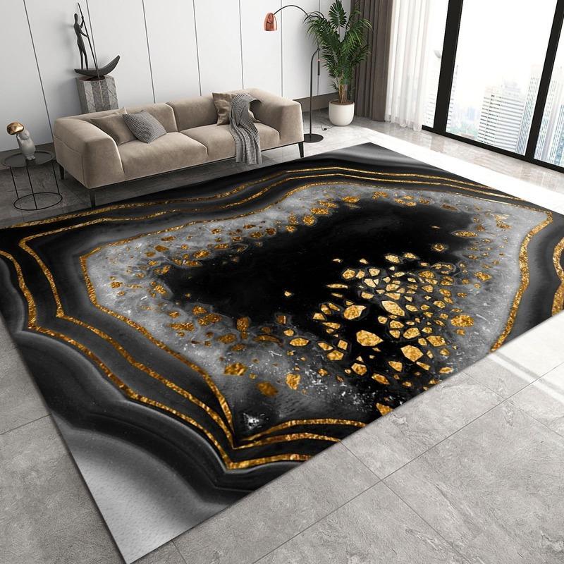 Fashion Modern Light Luxury Printing Large Carpet Anti-slip and Wear-resistant Soft Mat for Living Room Bedroom Rug Easy Clean