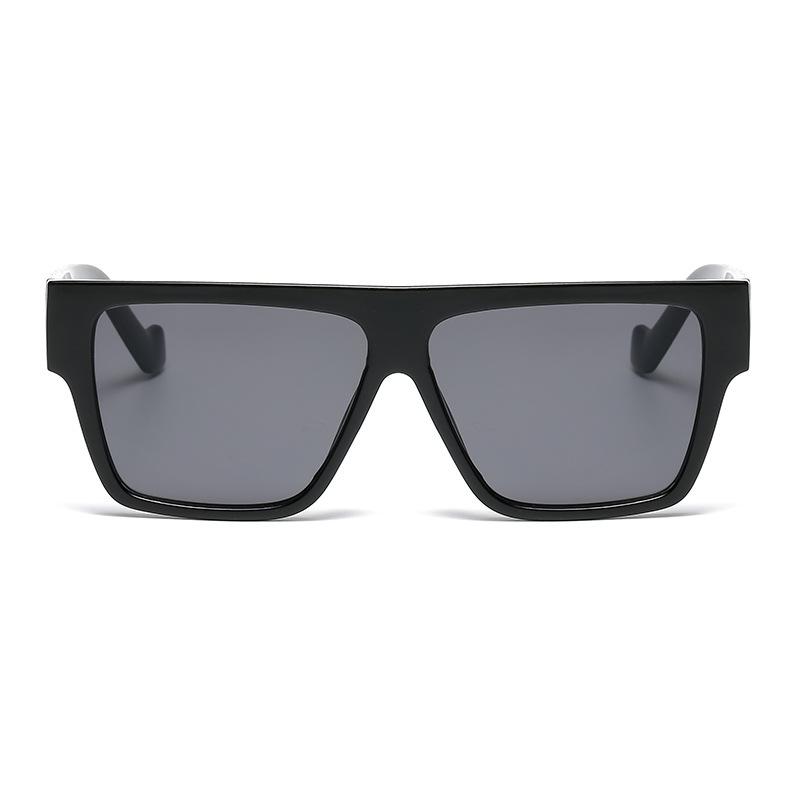 Clearance retro large frame square sunglasses metal hinge Internet celebrity street sunglasses ins simple glasses s