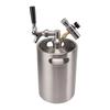 5L Mini Edelstahl Fass Druckbeaufschlagtes Edelstahl Heim Zapfanlagen-Set System mit Verstellbarem Zapfhahn