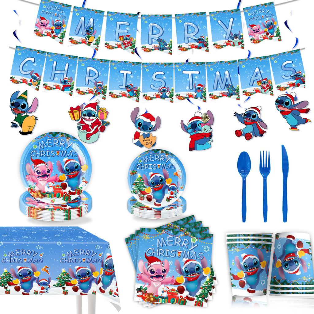 Christmas Party Supplies Disposable Tableware Paper Plates Paper Cups Tissue Boys Girls Birthday Parties