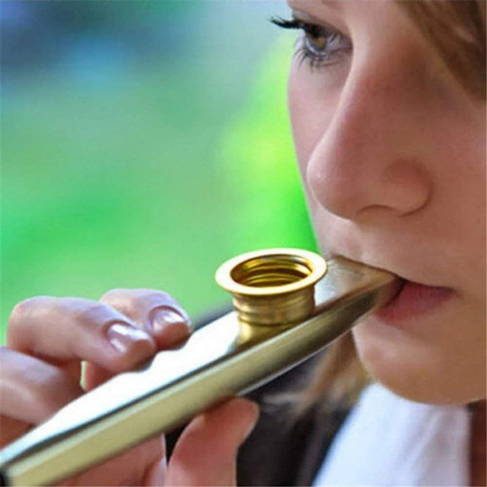 Instruments Diaphragm Mouth Kazoos Aluminium Zinc Zinc Alloy Musical Instruments Flutes  Kids Party Gift
